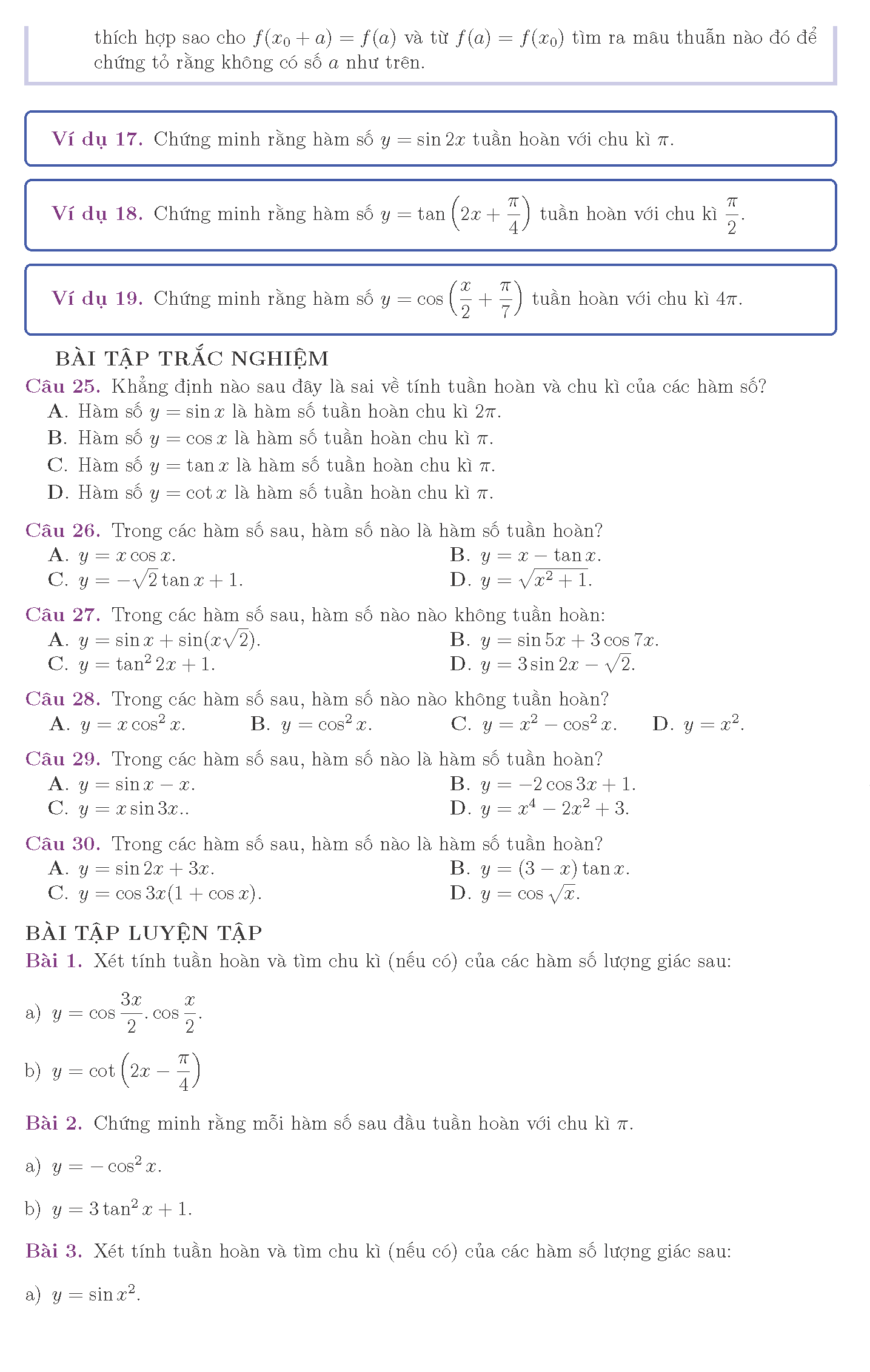 Tài liệu về phương trình lượng giác 12