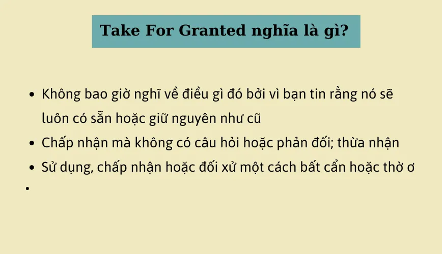 take-for-granted-la-gi