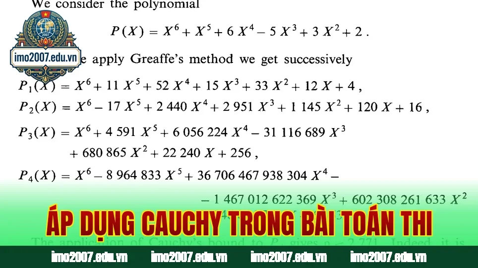 Áp dụng Cauchy trong bài toán thi