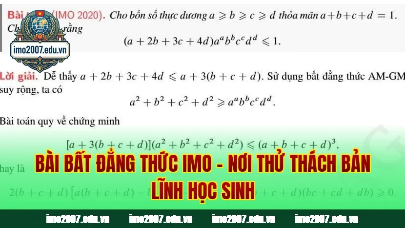 Bài Bất Đẳng Thức IMO – Nơi Thử Thách Bản Lĩnh Học Sinh