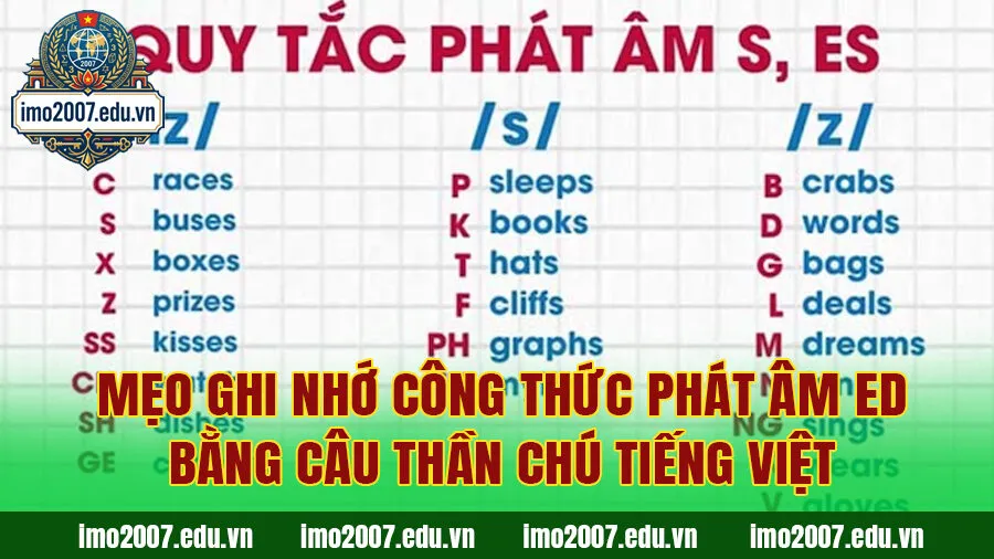 Mẹo ghi nhớ công thức phát âm ED bằng câu thần chú tiếng Việt