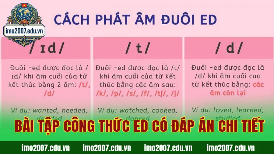 Bài tập công thức ED có đáp án chi tiết