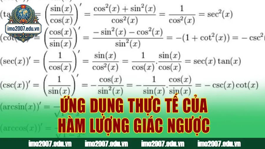 Ứng dụng thực tế của hàm lượng giác ngược