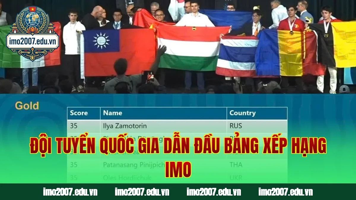 Đội tuyển quốc gia dẫn đầu bảng xếp hạng IMO