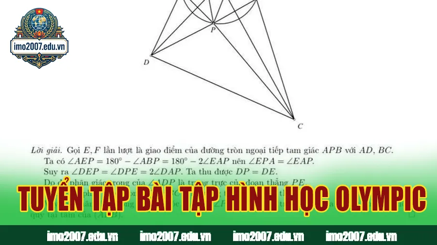 Tuyển tập bài tập hình học Olympic tiêu biểu và Phân tích lời giải