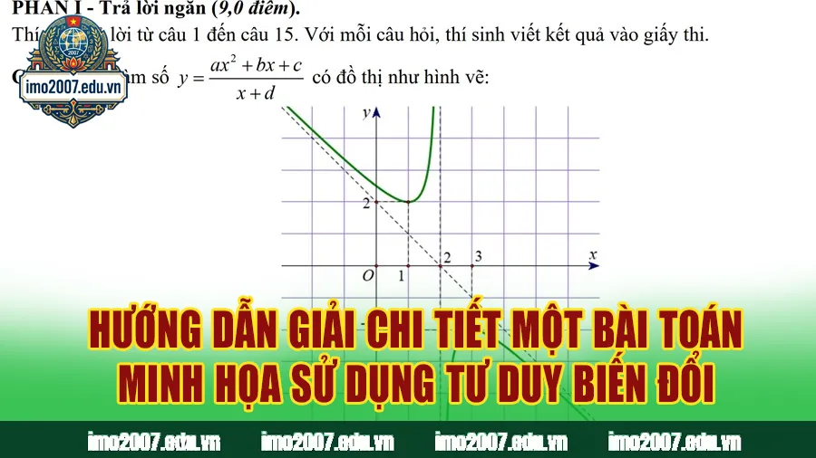 Hướng dẫn giải chi tiết một bài toán minh họa sử dụng tư duy biến đổi