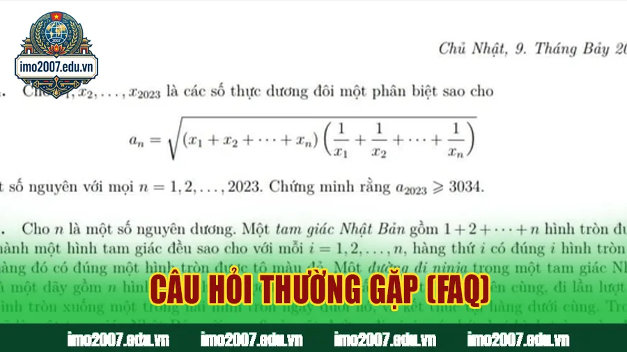 Câu hỏi thường gặp (FAQ) về phương pháp ôn luyện toán Olympic chuyên sâu