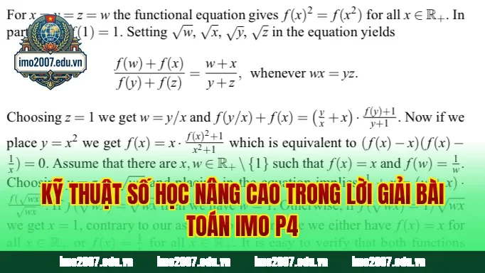 Kỹ thuật số học nâng cao trong lời giải bài toán IMO p4