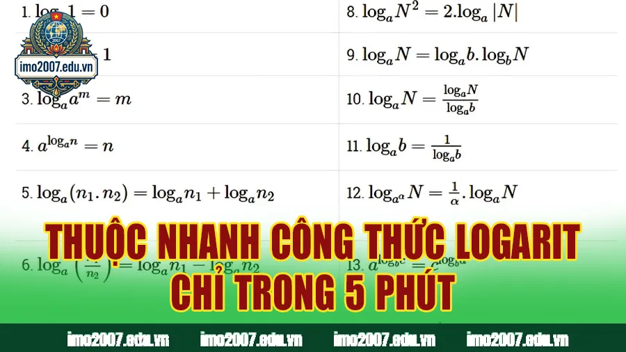 Mẹo học thuộc nhanh công thức Logarit chỉ trong 5 phút