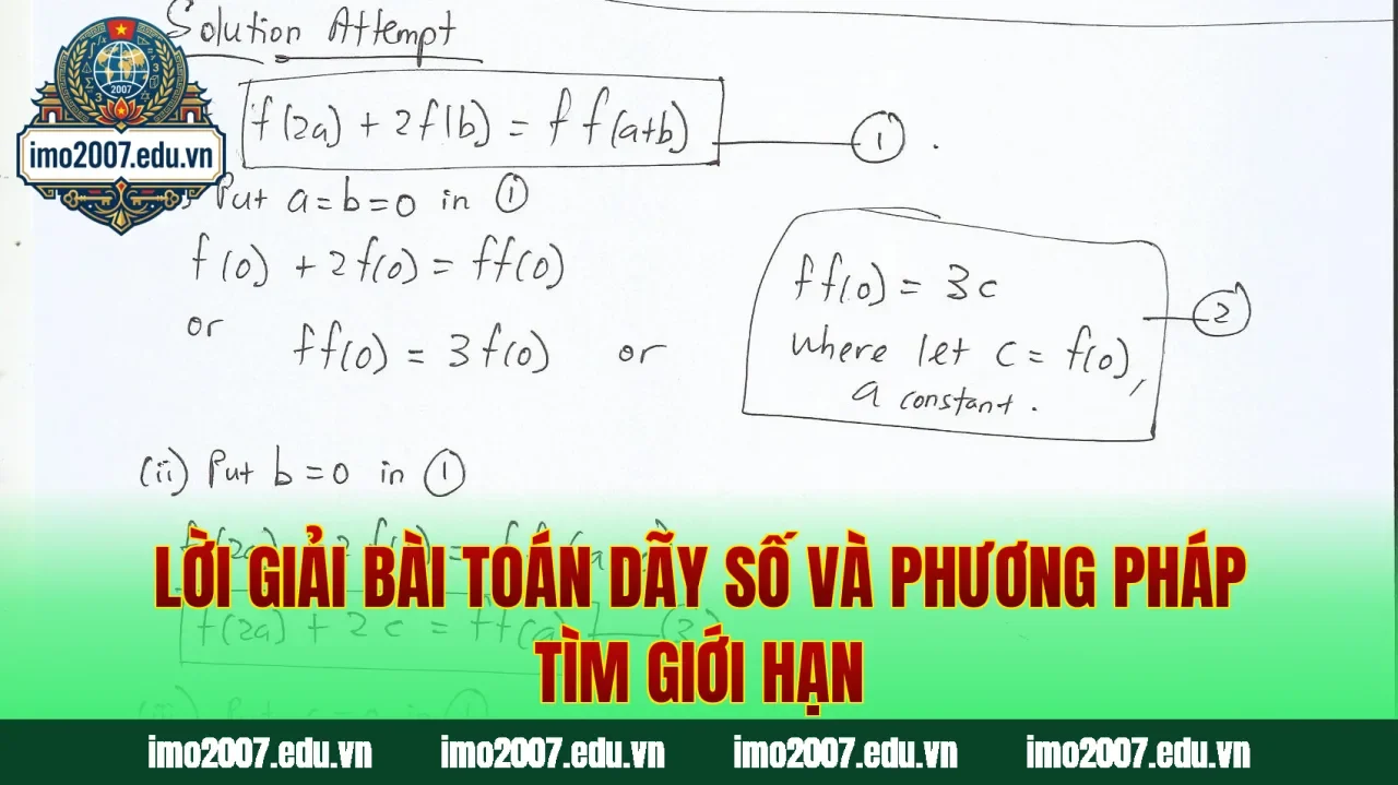 Lời giải bài toán dãy số và phương pháp tìm giới hạn