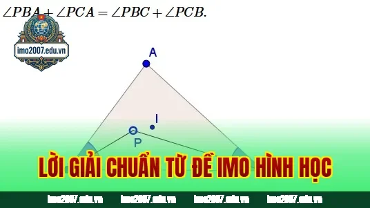 Lời giải chuẩn từ đề IMO hình học