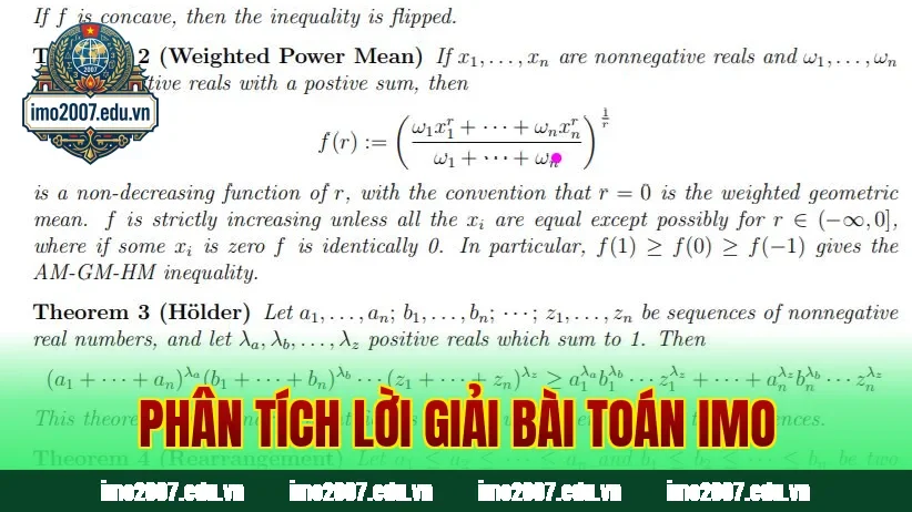 Phân tích lời giải bài toán IMO