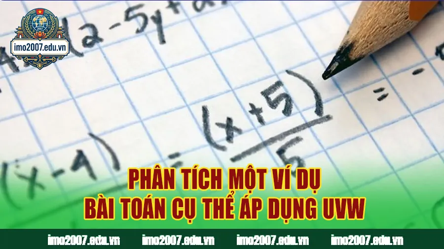 Phân tích một ví dụ bài toán cụ thể áp dụng UVW