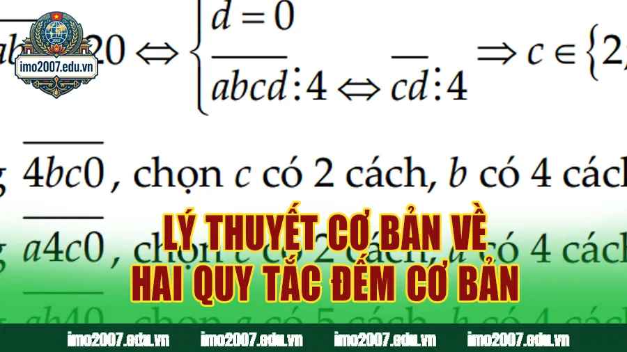 Lý thuyết cơ bản về hai quy tắc đếm cơ bản