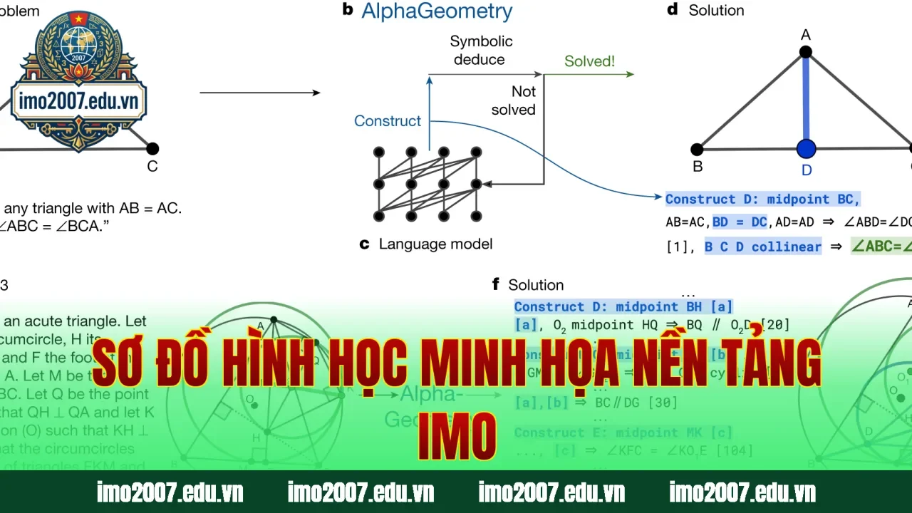 Sơ đồ hình học minh họa nền tảng IMO