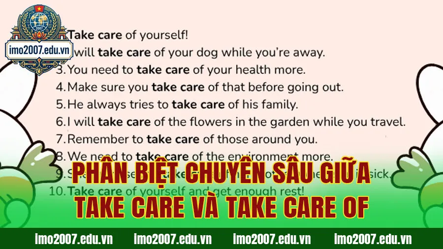 Phân biệt chuyên sâu giữa Take care và Take care of