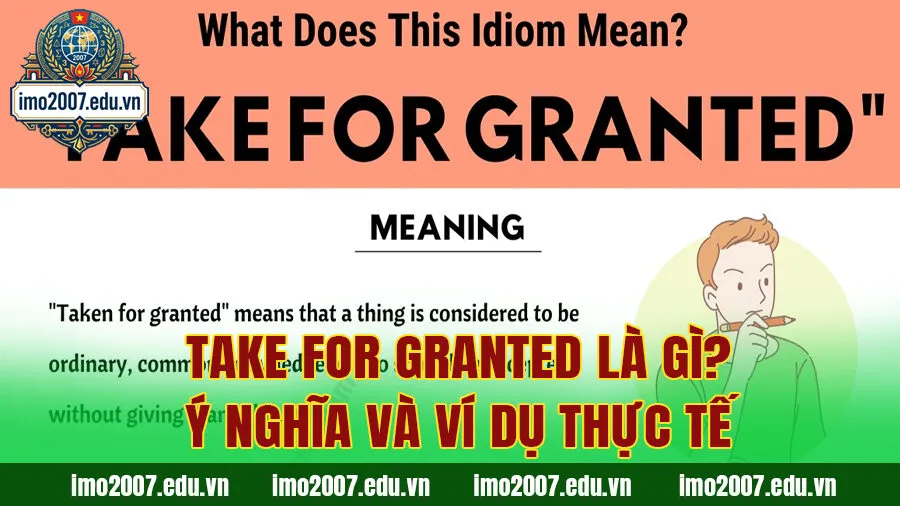 Take For Granted Là Gì? Ý Nghĩa Và Ví Dụ Thực Tế