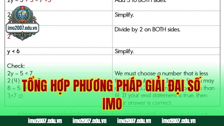 Tổng hợp phương pháp giải đại số IMO
