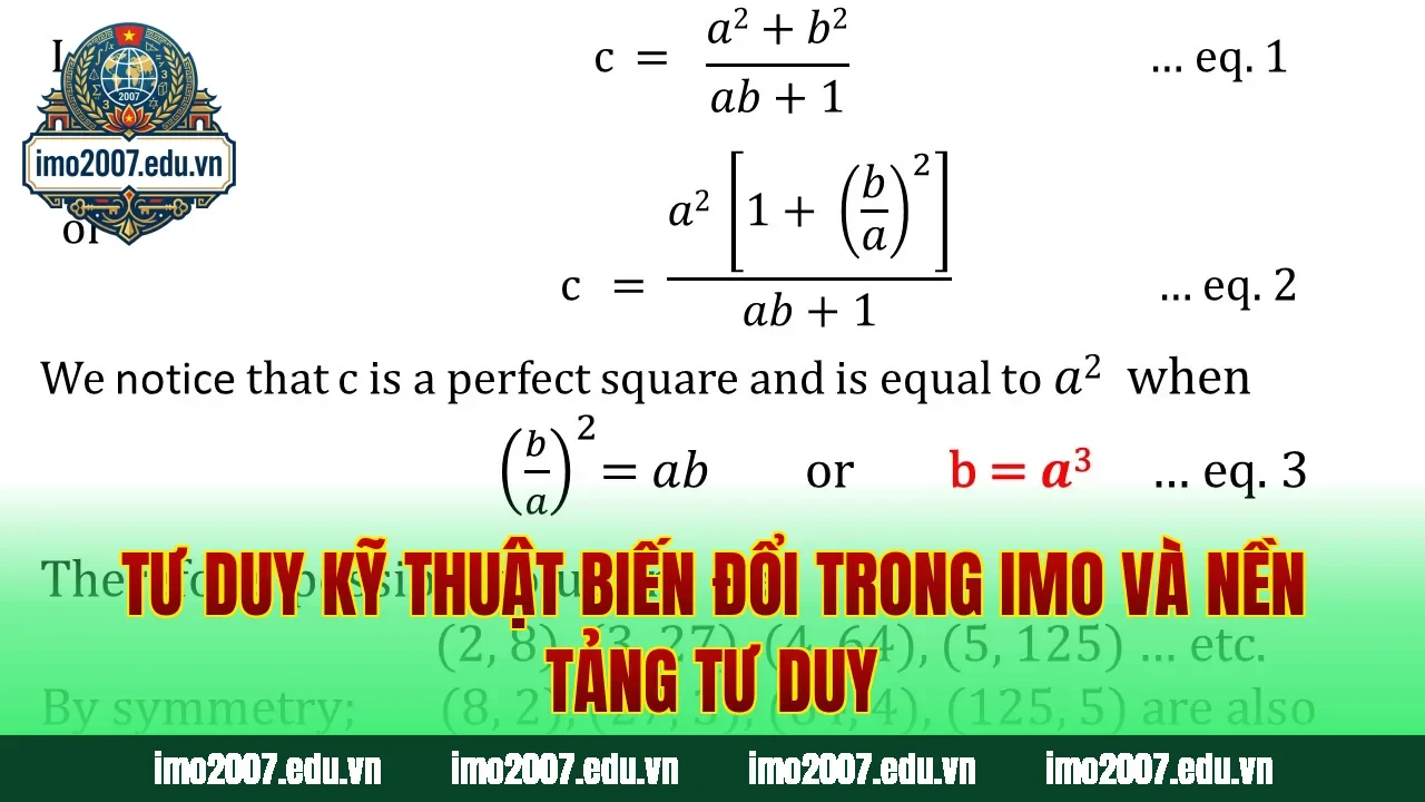 Tư duy kỹ thuật biến đổi trong IMO và nền tảng tư duy